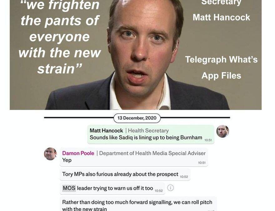 Exposed! Leaked conversation UK Health Secretary Matt Hancock & Damon Poole